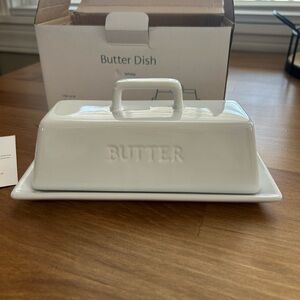 White Butter Dish